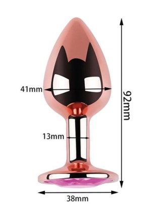 Diamond Rose Gold Butt Plug Large- AT 1219-2